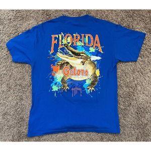 Guy Harvey Florida Gators Shirt Adult Medium Royal Blue Crew Neck Short Sleeve